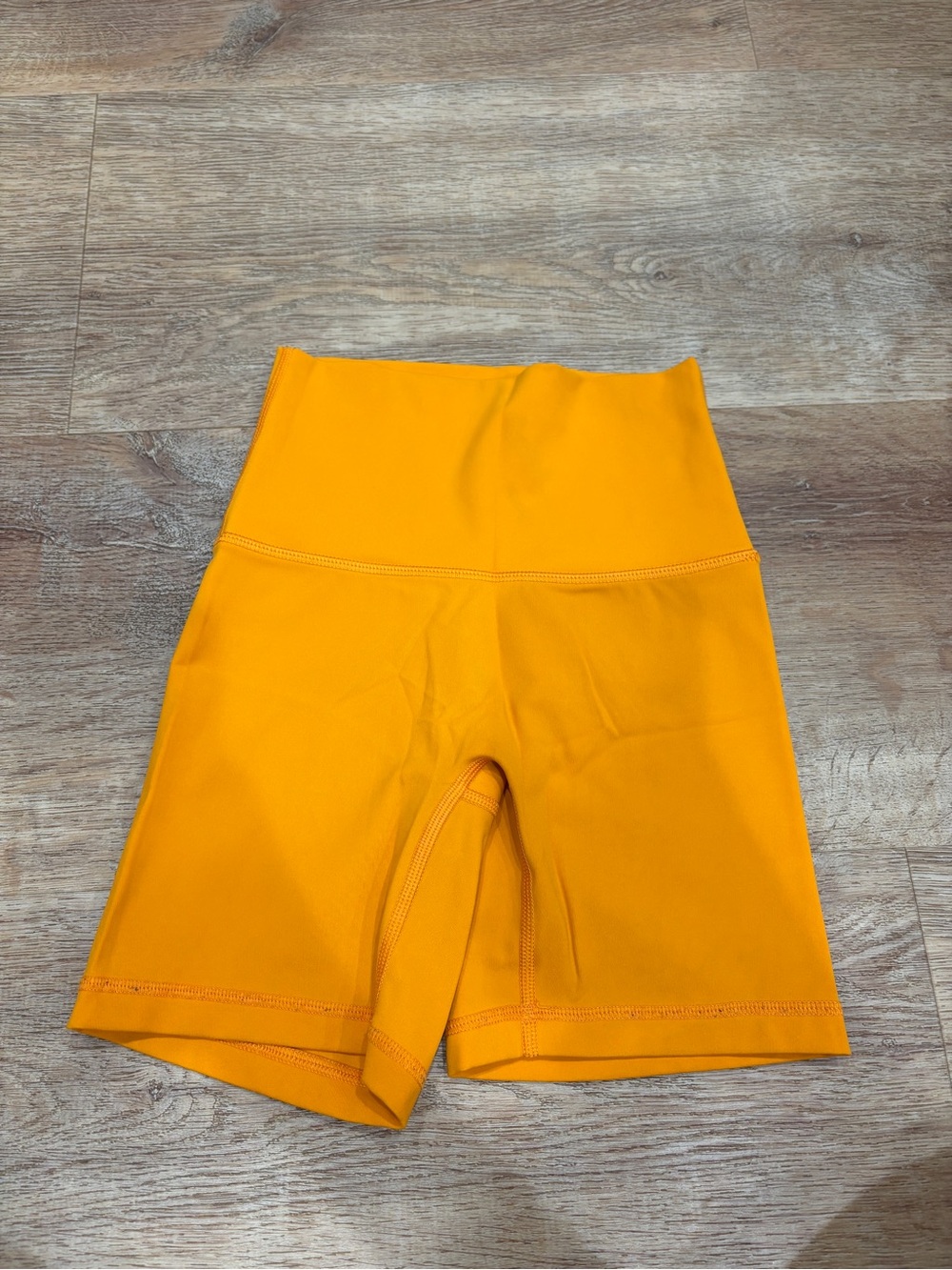 aerie High-Waist Orange Bike Shorts